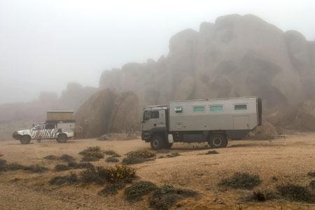 The coastal fog reaches the interior of the countryside